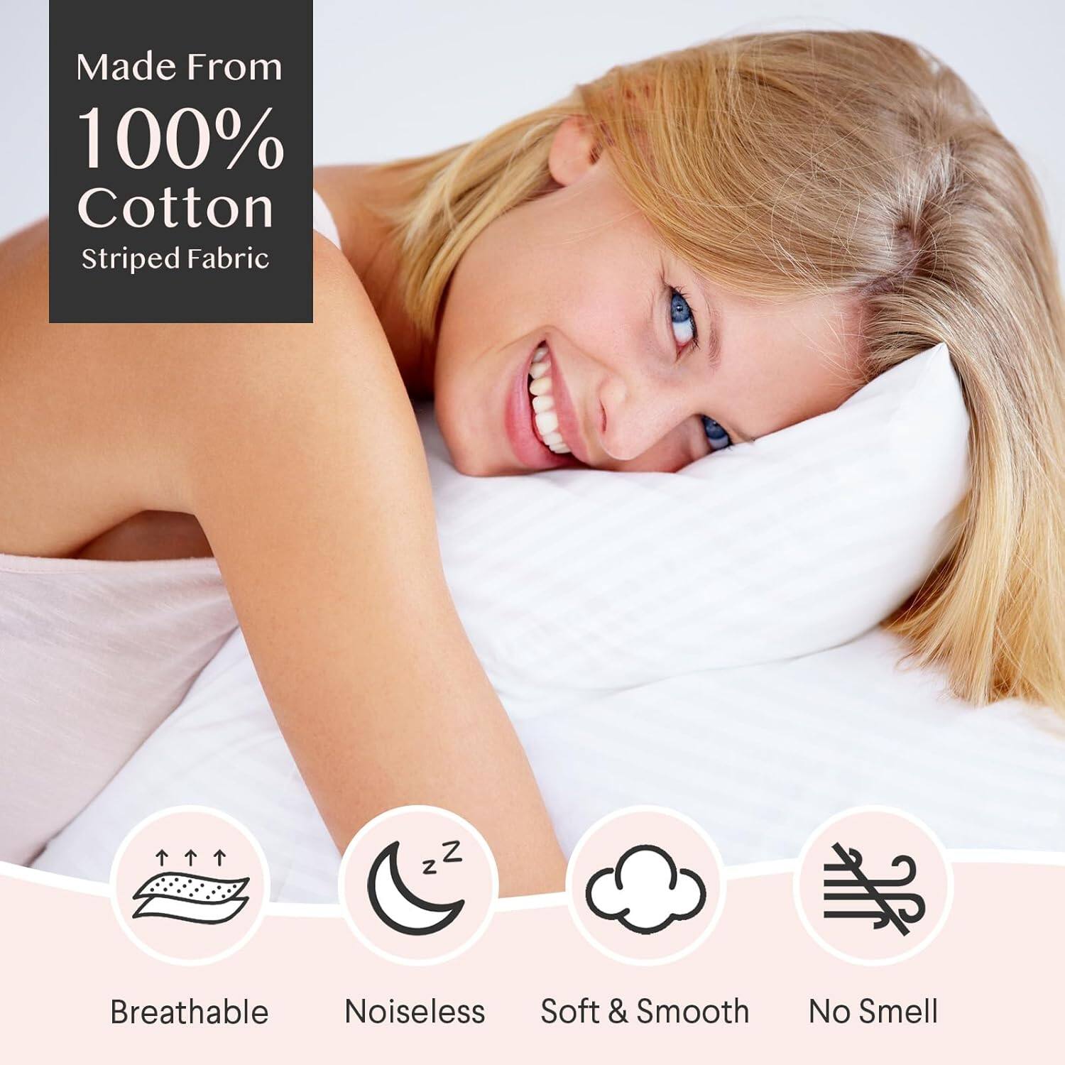 Made From 100% Cotton Striped Fabric

- Breathable
- Noiseless
- Soft & Smooth
- No Smell