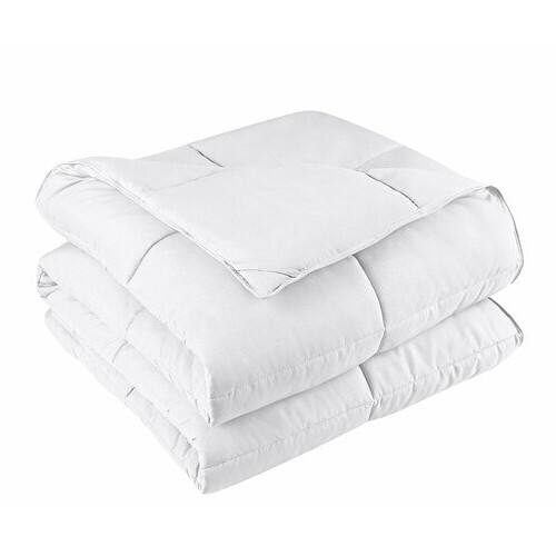 Back. Hivvago - Full/Queen Traditional Microfiber Reversible 3 Piece Comforter Set in White - White.