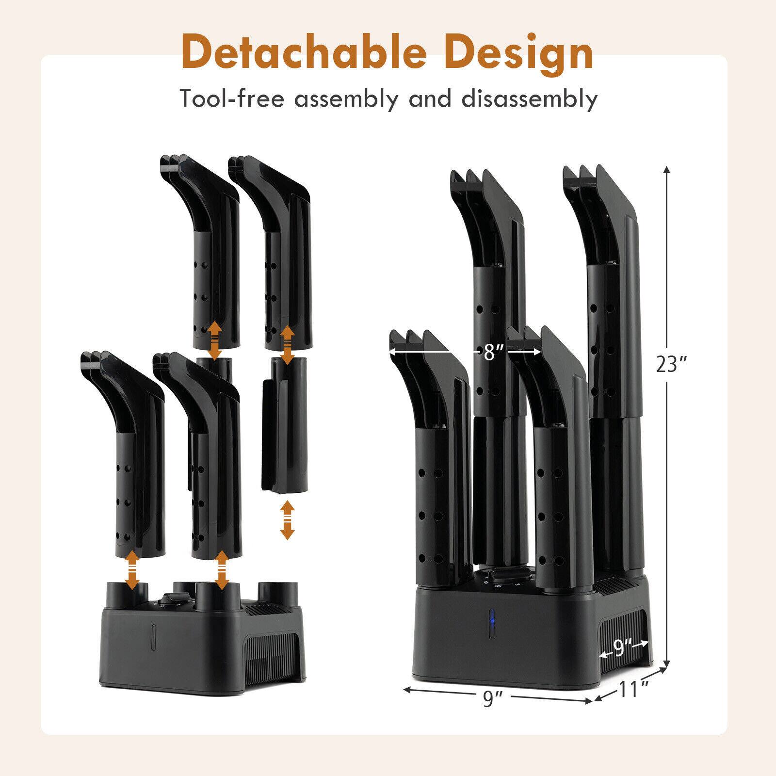 Detachable Design Tool-free assembly and disassembly 8" 23" 9" 11"