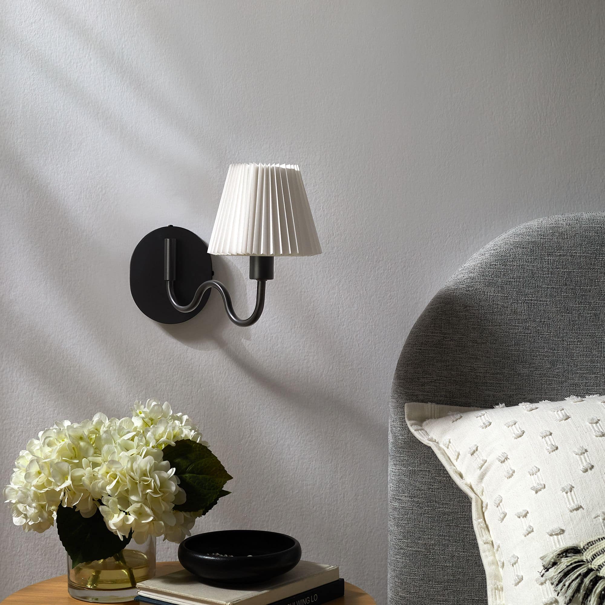 Wave Squiggle Arm Wall Sconce by Modway - Black