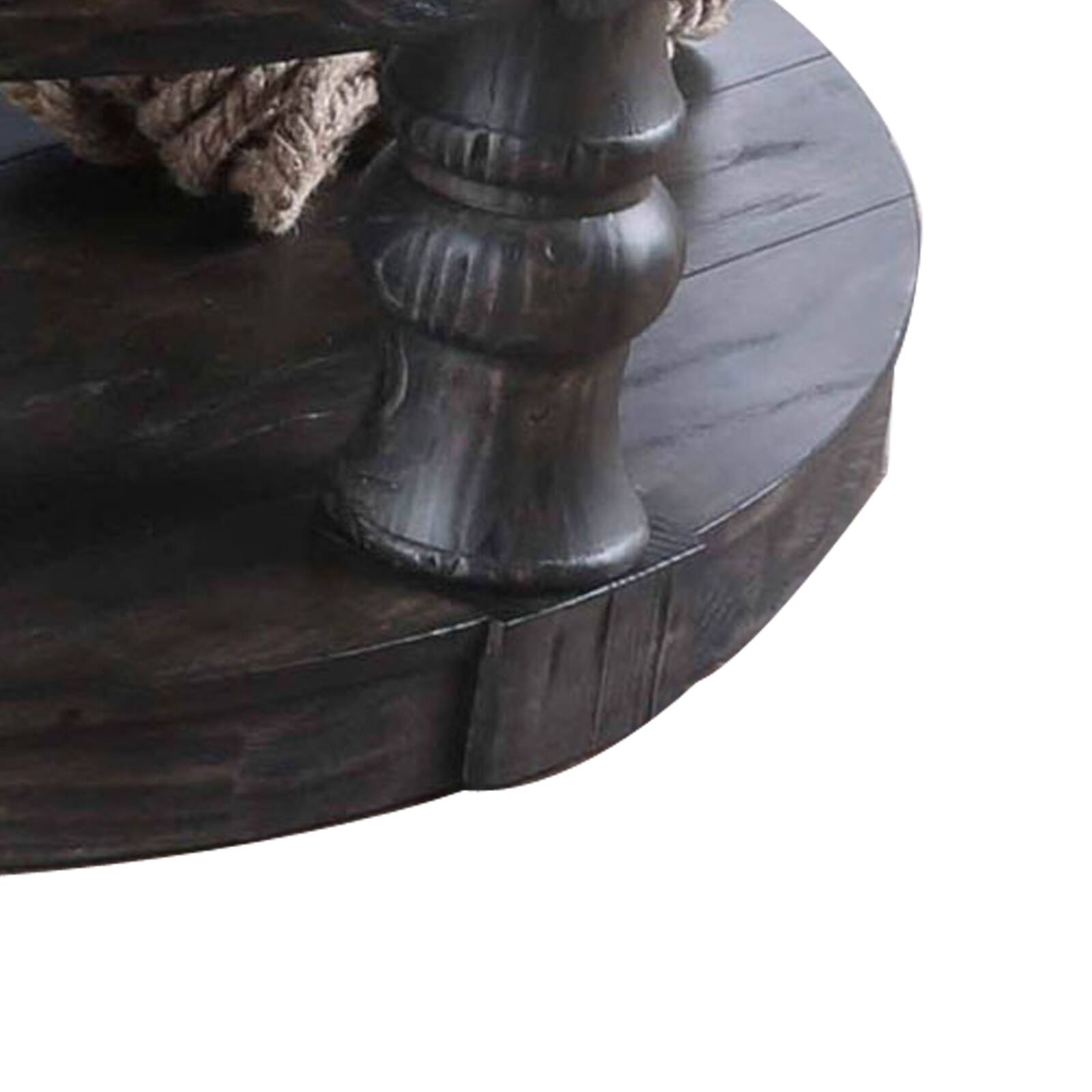 Alt View 1. Manhattan Lane - Wooden Coffee Table with Padded Top and Bottom Shelf, Brown and Beige - Brown and Beige.