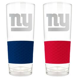 Great American Products - New York Giants 22oz. Logo Score Pint Glass Two-Piece Set - Multicolor