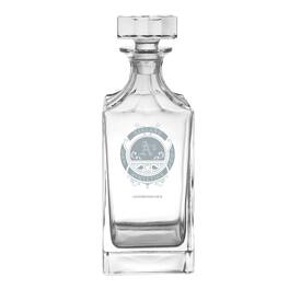 Logo Brands - Oakland Athletics 23.75oz. Frost Baroque Glass Decanter - Multicolor