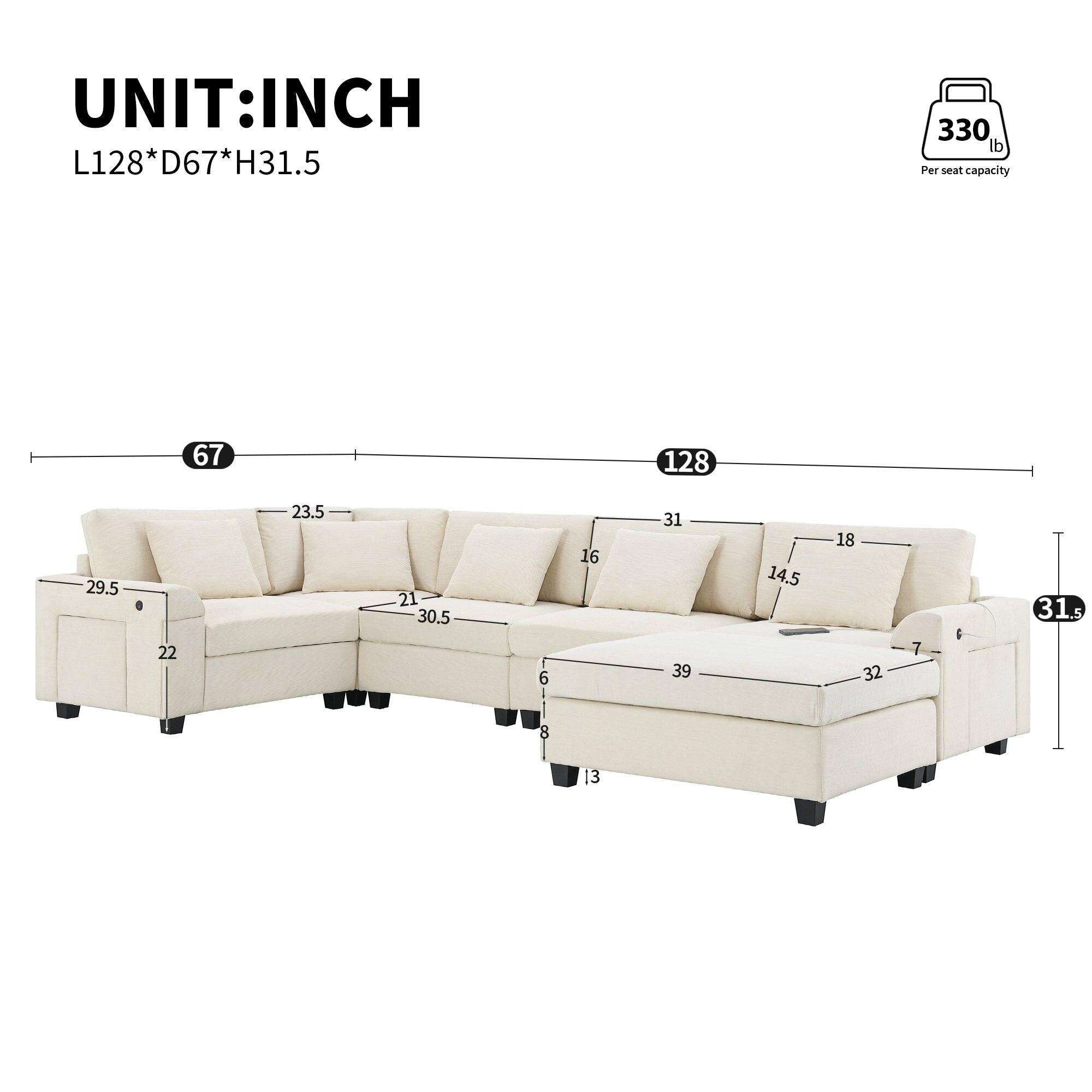 UNIT: INCH  
L128* D67* H31.5  

330 lb Per seat capacity  

128  
67  
29.5  
22  
23.5  
21  
30.5  
6  
16  
31  
39  
14.5  
18  
32  
7  
E  
31.5  
8  
13