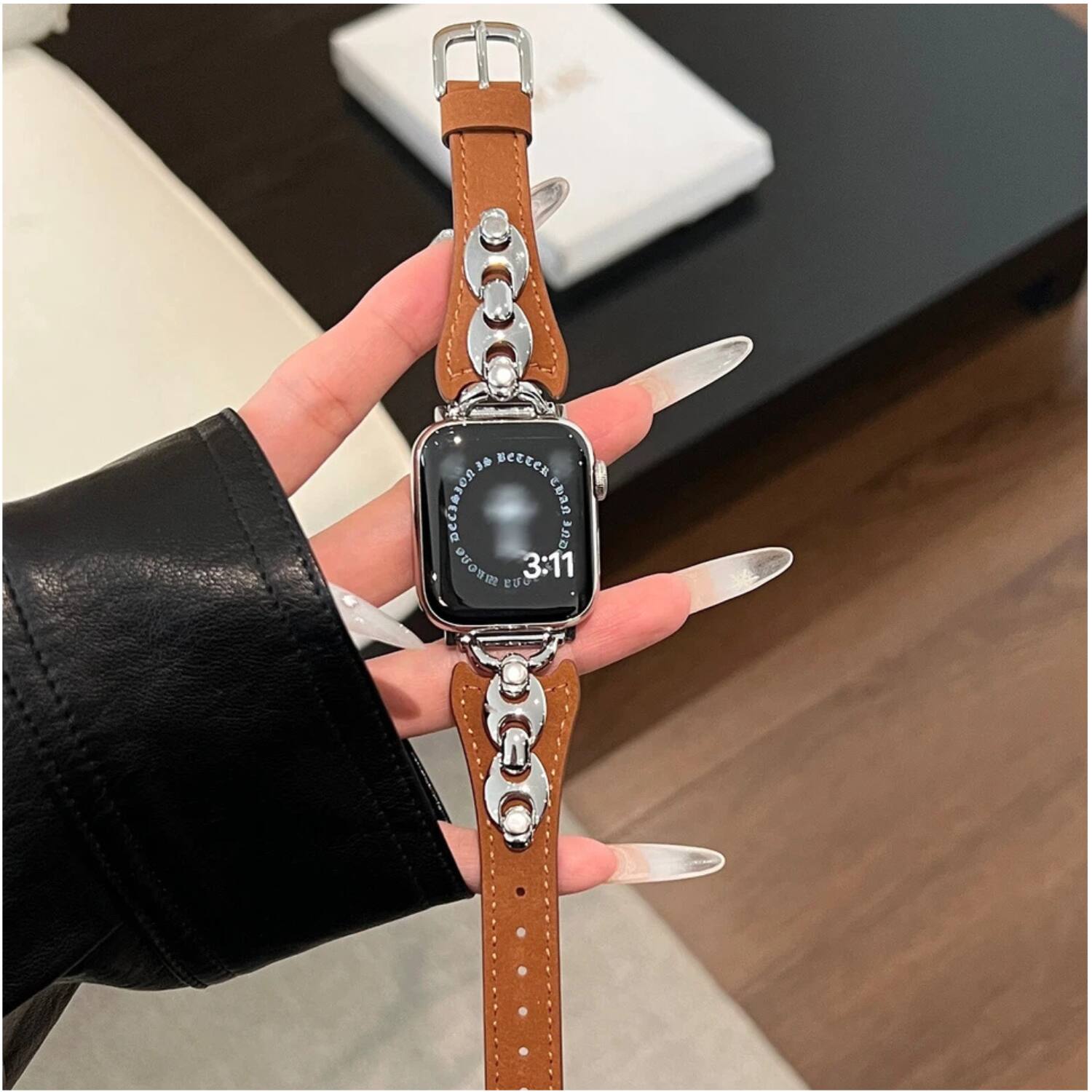 Light Brown-Silver Clasp