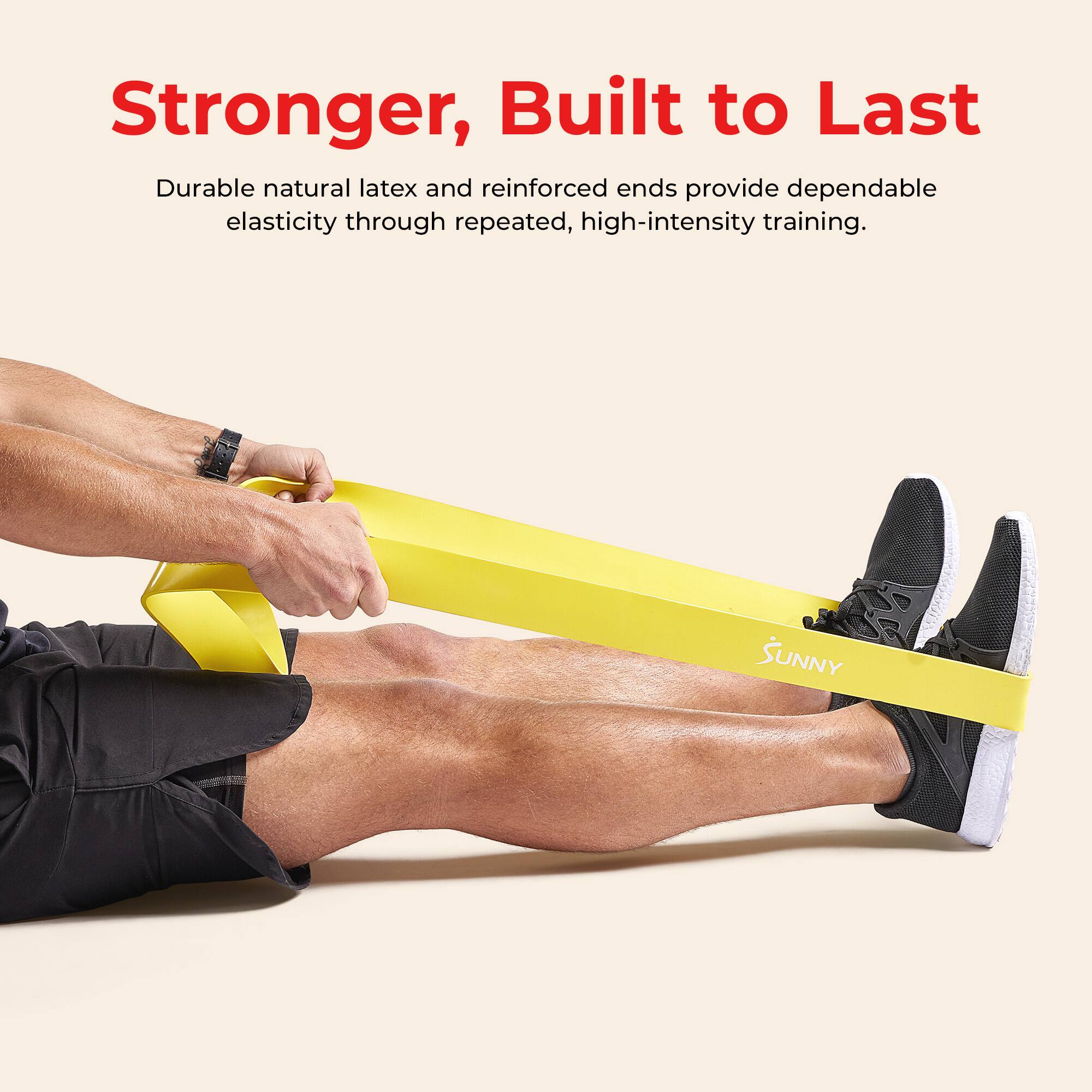 Stronger, Built to Last

Durable natural latex and reinforced ends provide dependable elasticity through repeated, high-intensity training.