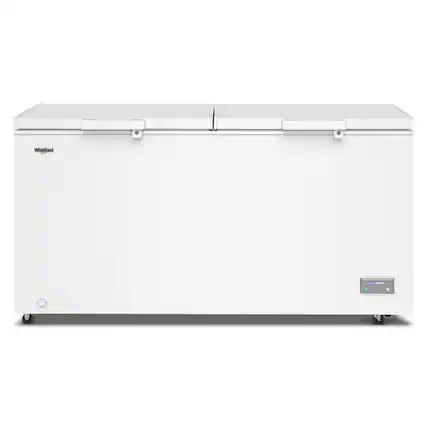 Front. Whirlpool - Whirlpool 19 cu. ft. Convertible Freezer-to-Fridge Chest Freezer with 4 Storage Baskets - White.