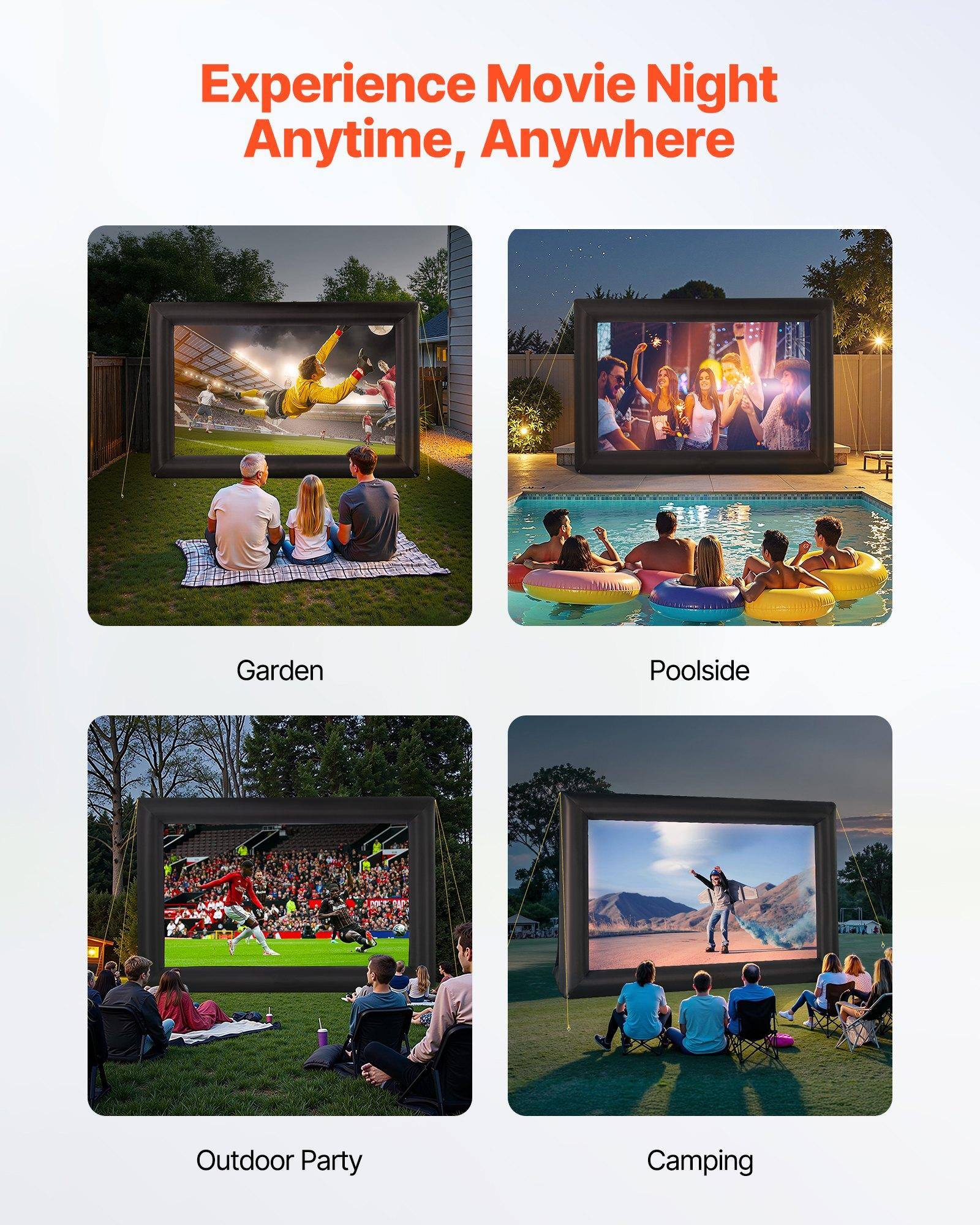 Experience Movie Night Anytime, Anywhere

Garden

Poolside

Outdoor Party

Camping