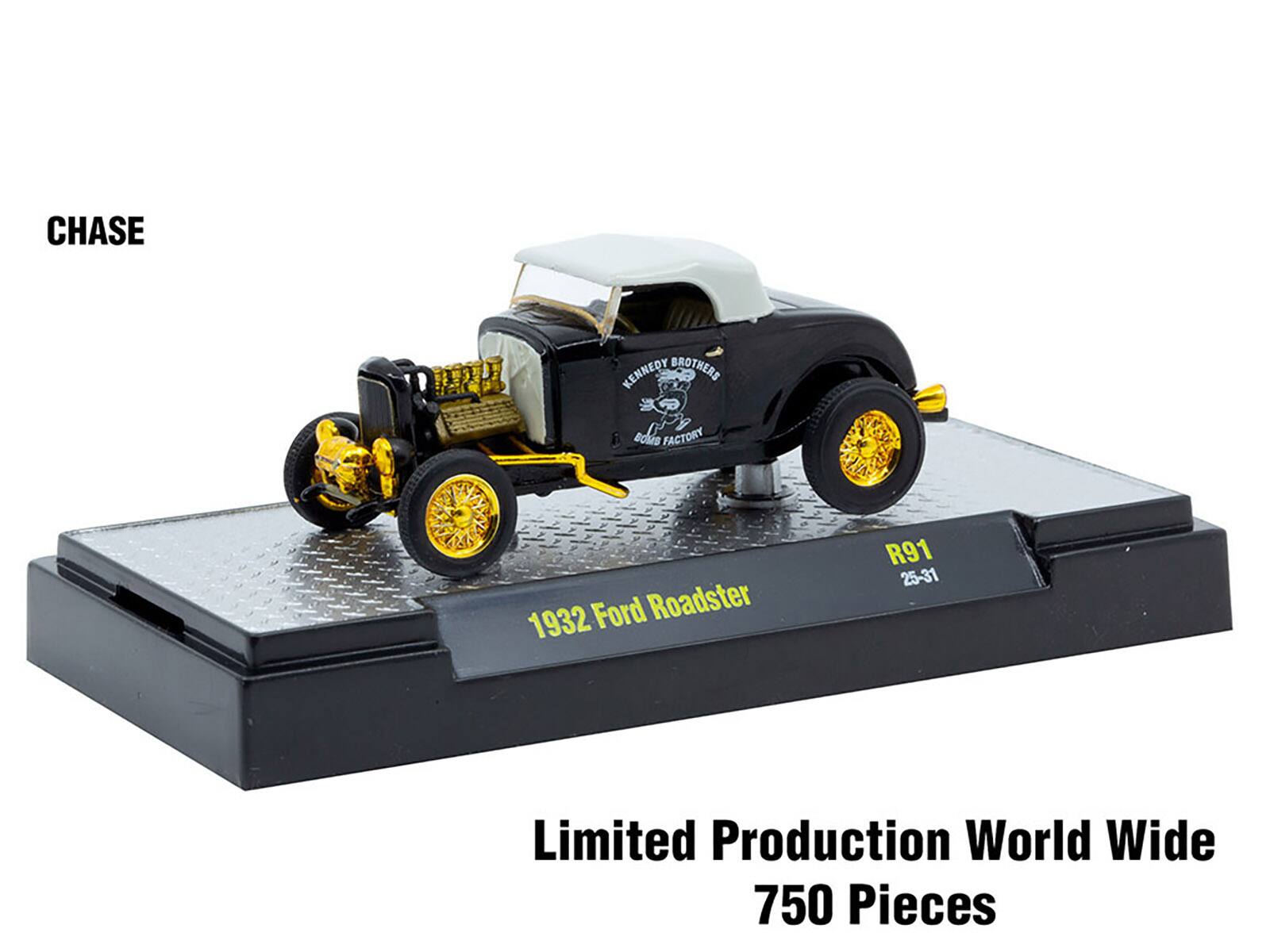 CHASE  
KENNEDY BROTHERS  
BOMB FACTORY  

1932 Ford Roadster  
R91  
25-31  

Limited Production World Wide  
750 Pieces