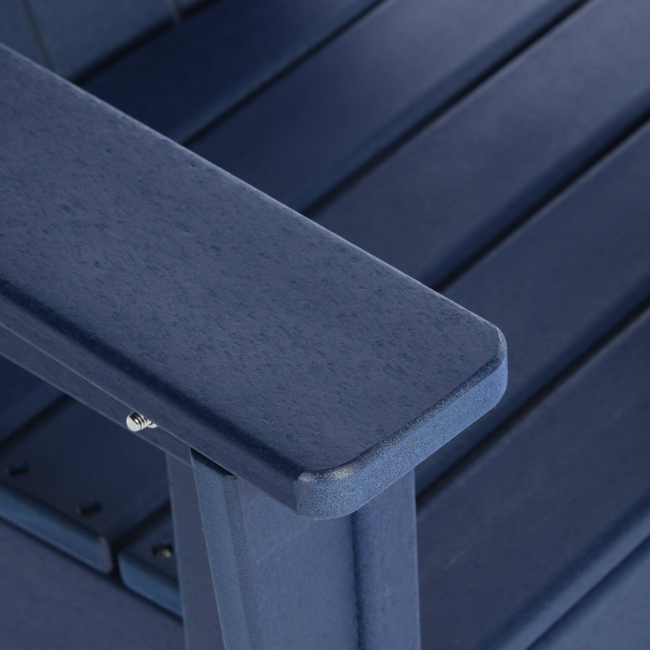 Alt View 6. WestinTrends - WestinTrends Malibu Kids Outdoor Adirondack Plastic Patio Chair (Set of 4) - Navy Blue.