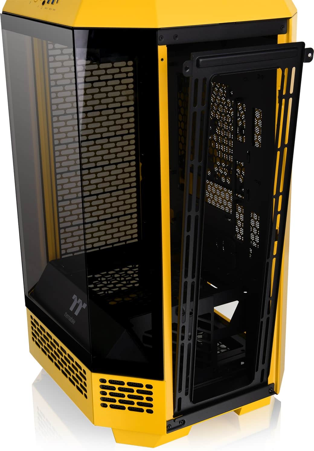 Alt View 29. Thermaltake - The Tower 300 Micro ATX PC Case - Bumblebee Yellow.