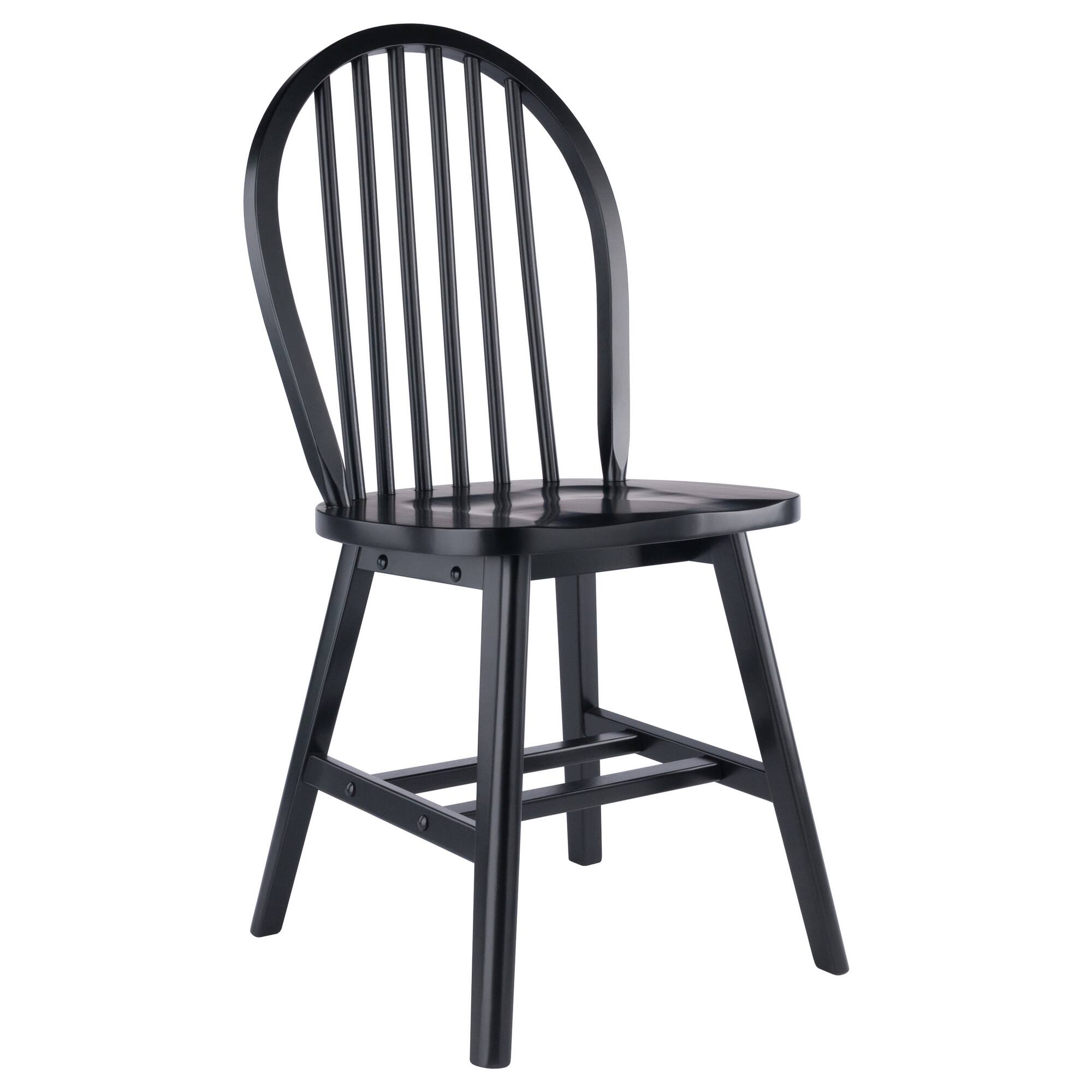 Alt View 1. Winsome Wood - Windsor 2-Pc Chair Set - Black.