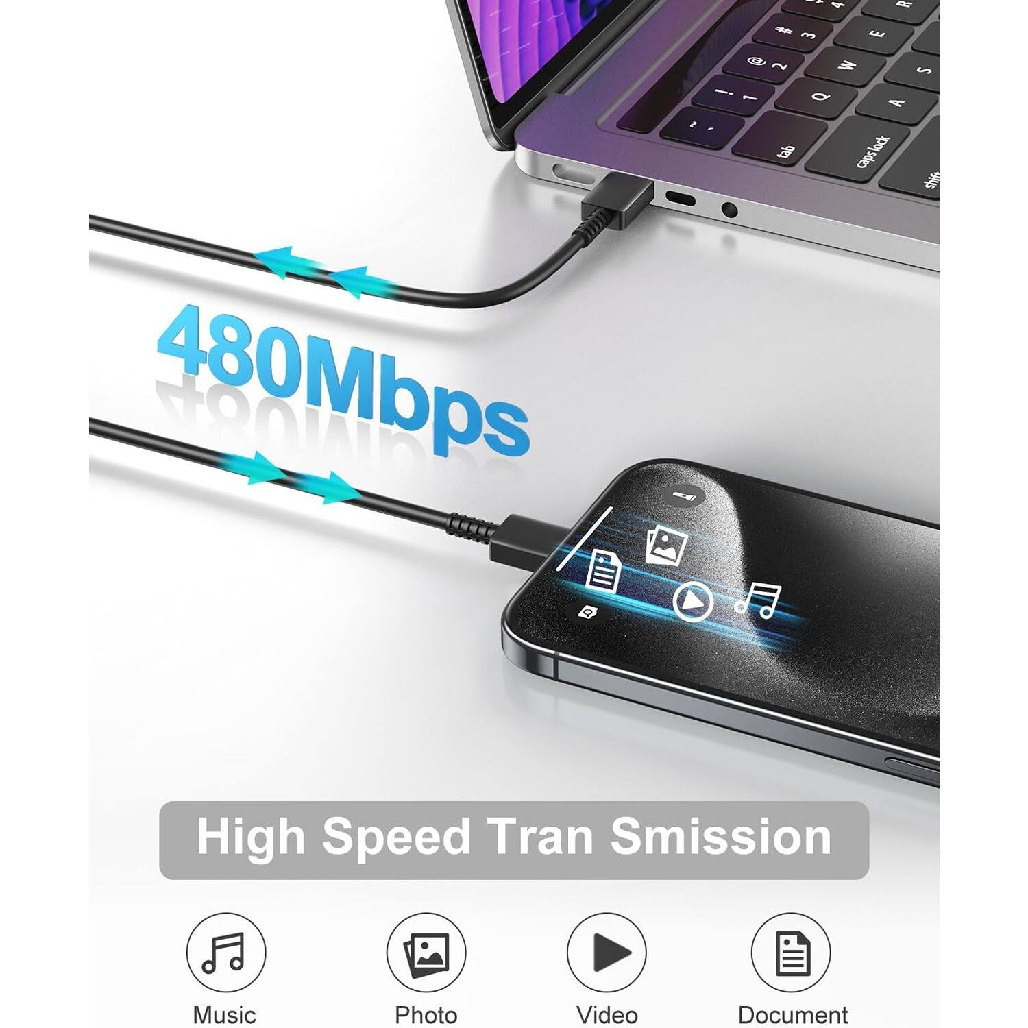 1 - 480Mbps
2 - High Speed Tran Smission
3 - Music Photo Video Document