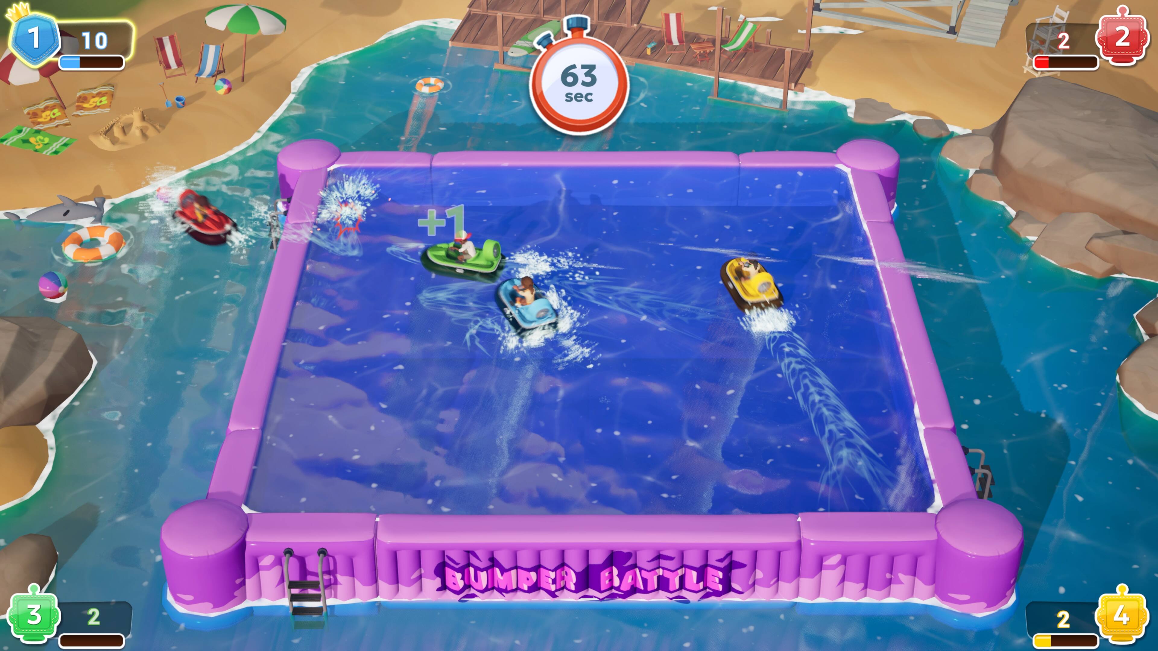 1 10 63 sec 2  2 +1 3 2 BUMPER BATTLE 2 4