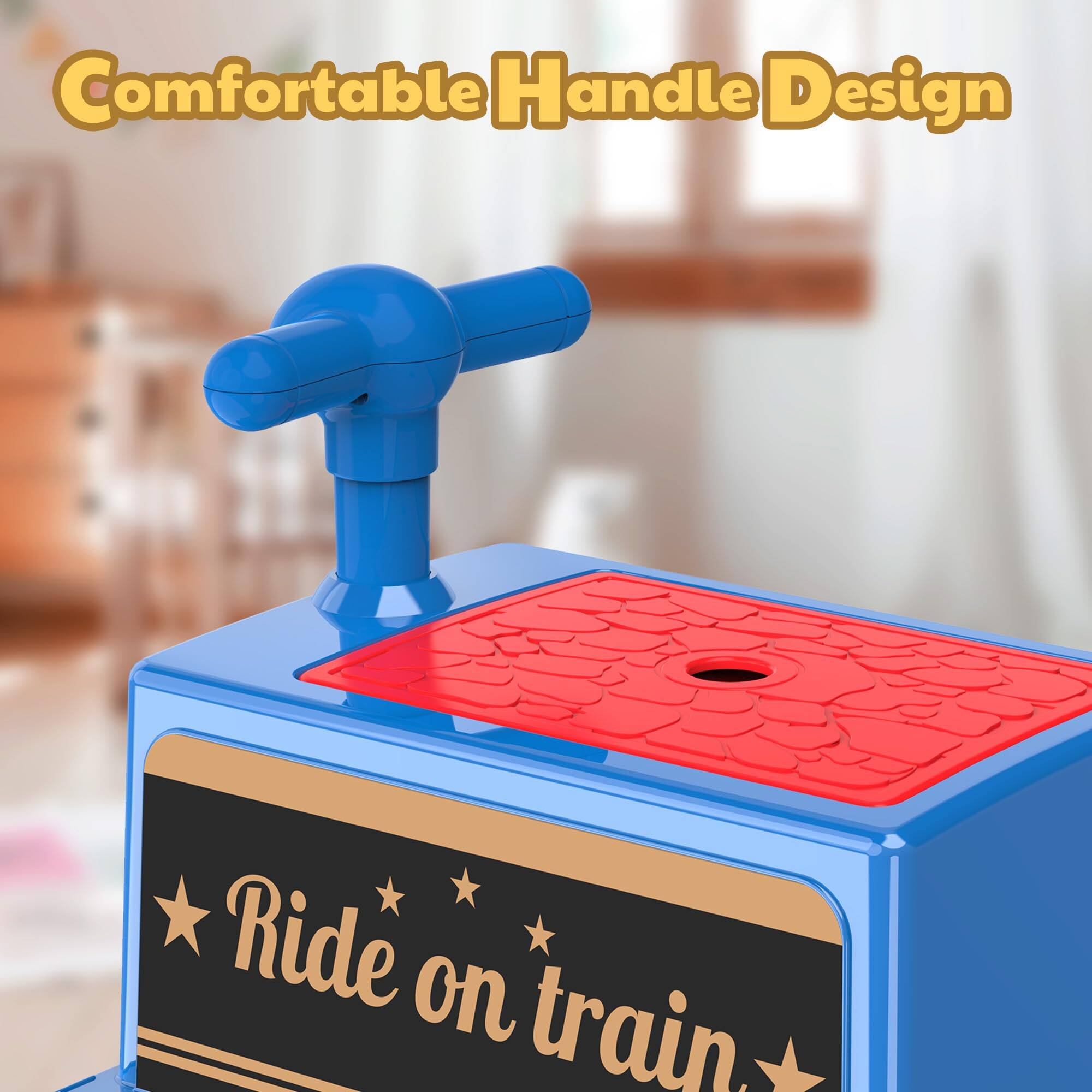 Comfortable Handle Design  
Ride on train