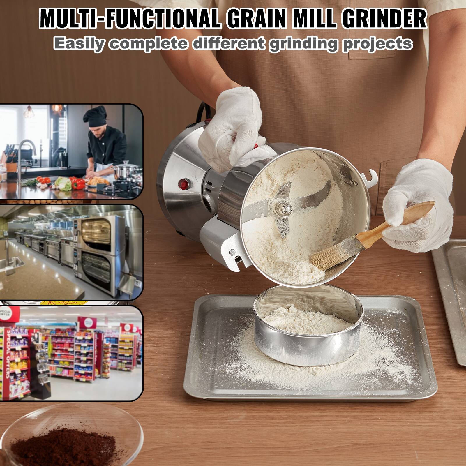 MULTI-FUNCTIONAL GRAIN MILL GRINDER  
Easily complete different grinding projects