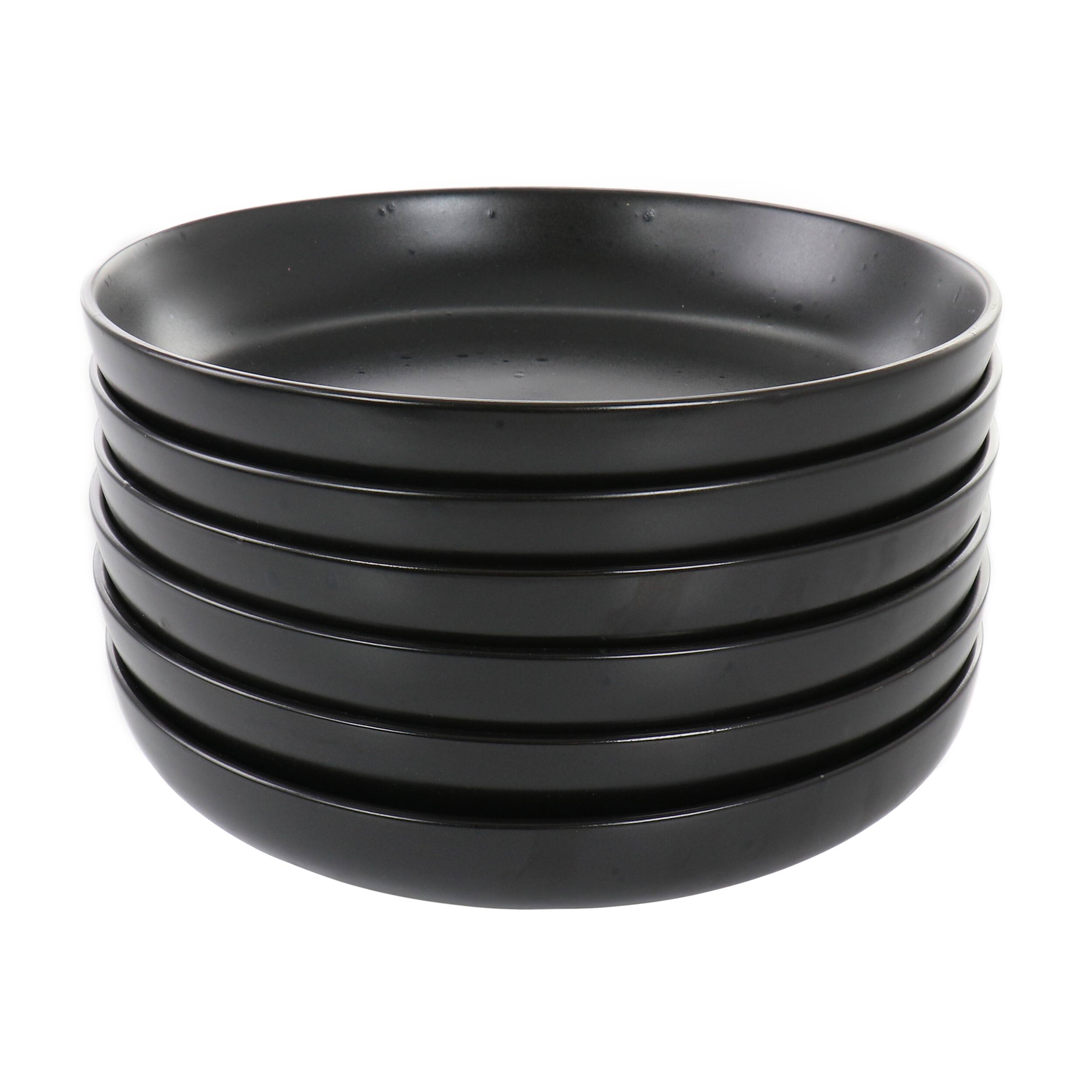 Alt View 1. Studio 3b - Studio 3B Mio 6 Piece 7.5 Inch Round Stoneware Bowl Set in Coal - Black.