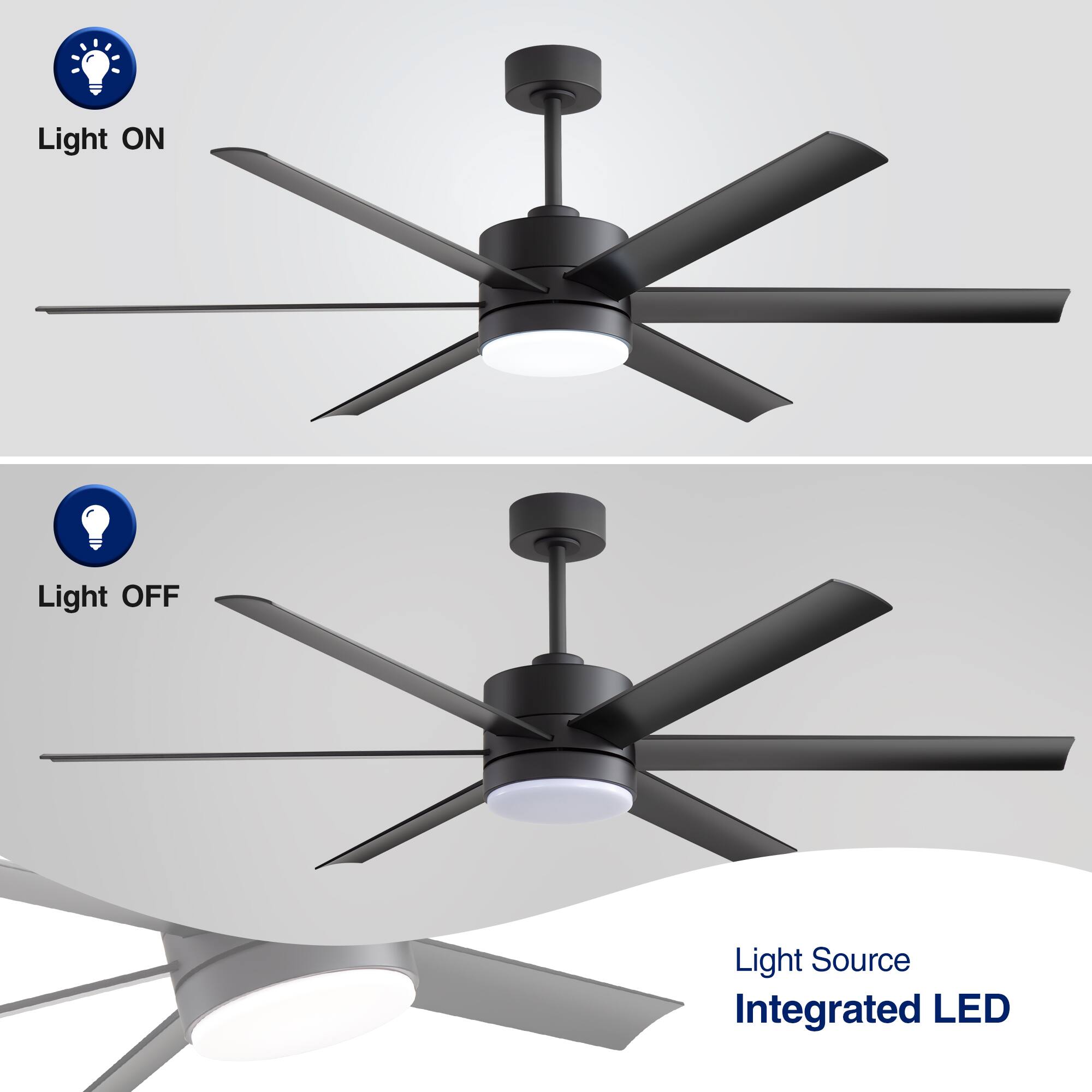 Light Source: Integrated LED
Light ON
Light OFF
