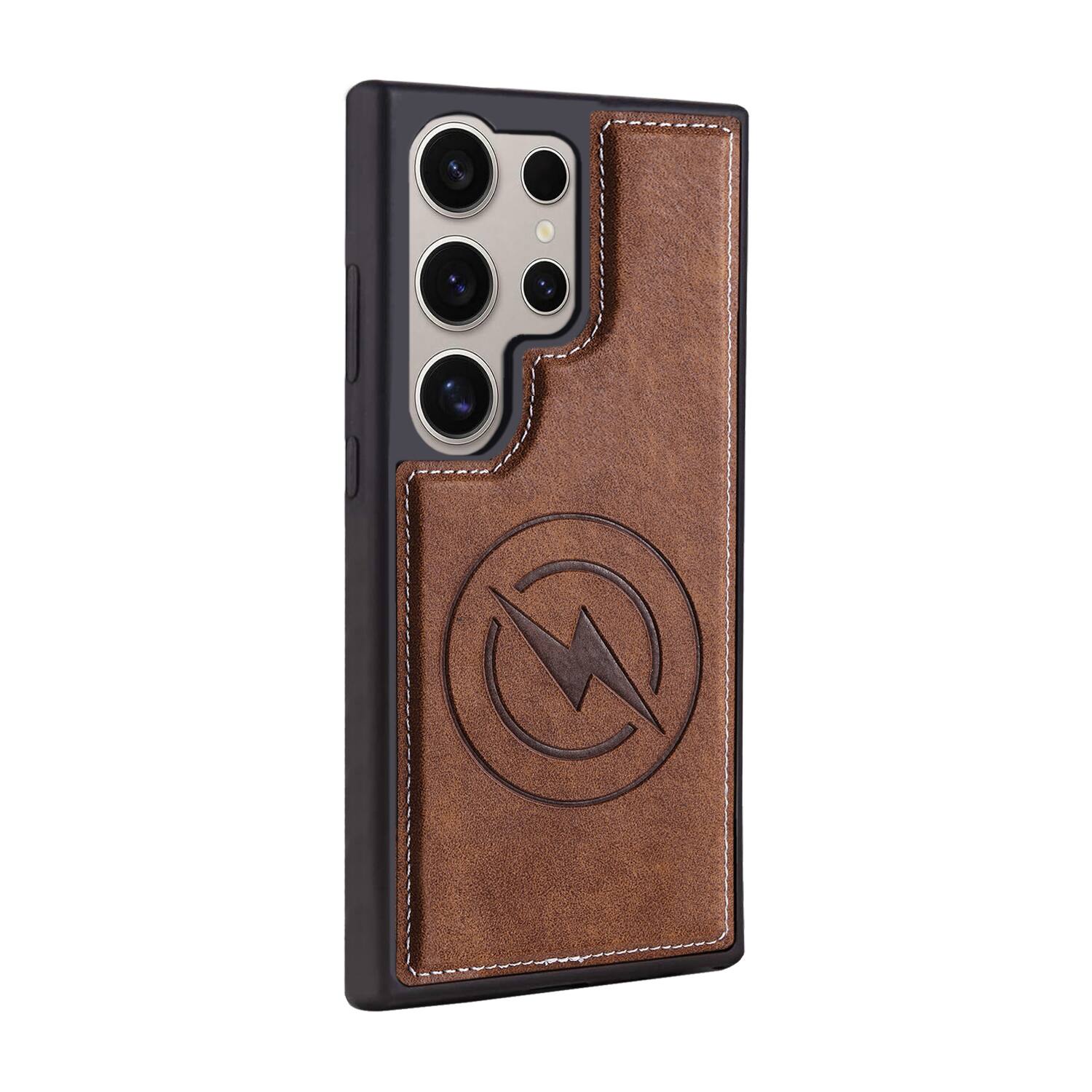 Alt View 3. Dteck - For Samsung Galaxy S25 Ultra Case,2-in-1 Magnetic Detachable PU Leather Wallet Flip Stand Card Holder TPU Inner Cover - Brown.