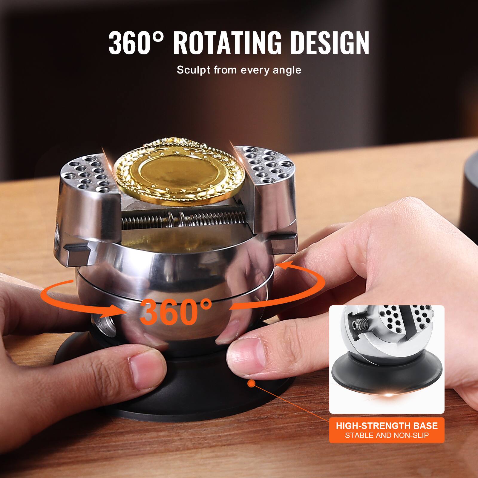 360° ROTATING DESIGN  
Sculpt from every angle

360°

HIGH-STRENGTH BASE  
STABLE AND NON-SLIP