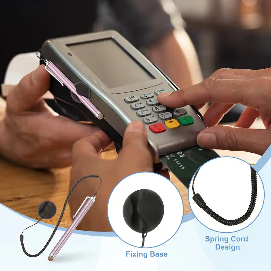 Pen Spring Rope Unique Bargains 2pcs Screen Capacitive Pen with Spring Rope Fixing Dock ...