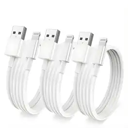 Kitcheniva - 3 Pack Lightning USB Charging Cable 6ft Fast Charging Cord for iPhone - White