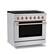 Alt View 2. Hauslane - HausPro 36 in. 6 Burners (20,000 BTU) Freestanding Gas Range Range - Rose Gold.