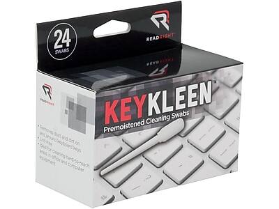 READRIGHT  
KEYKLEEN  
Premoistened Cleaning Swabs  

24 Swabs  

Removes dust and dirt on and around keyboard keys  
Lint-free  
Ideal for cleaning hard-to-reach areas in office and computer equipment