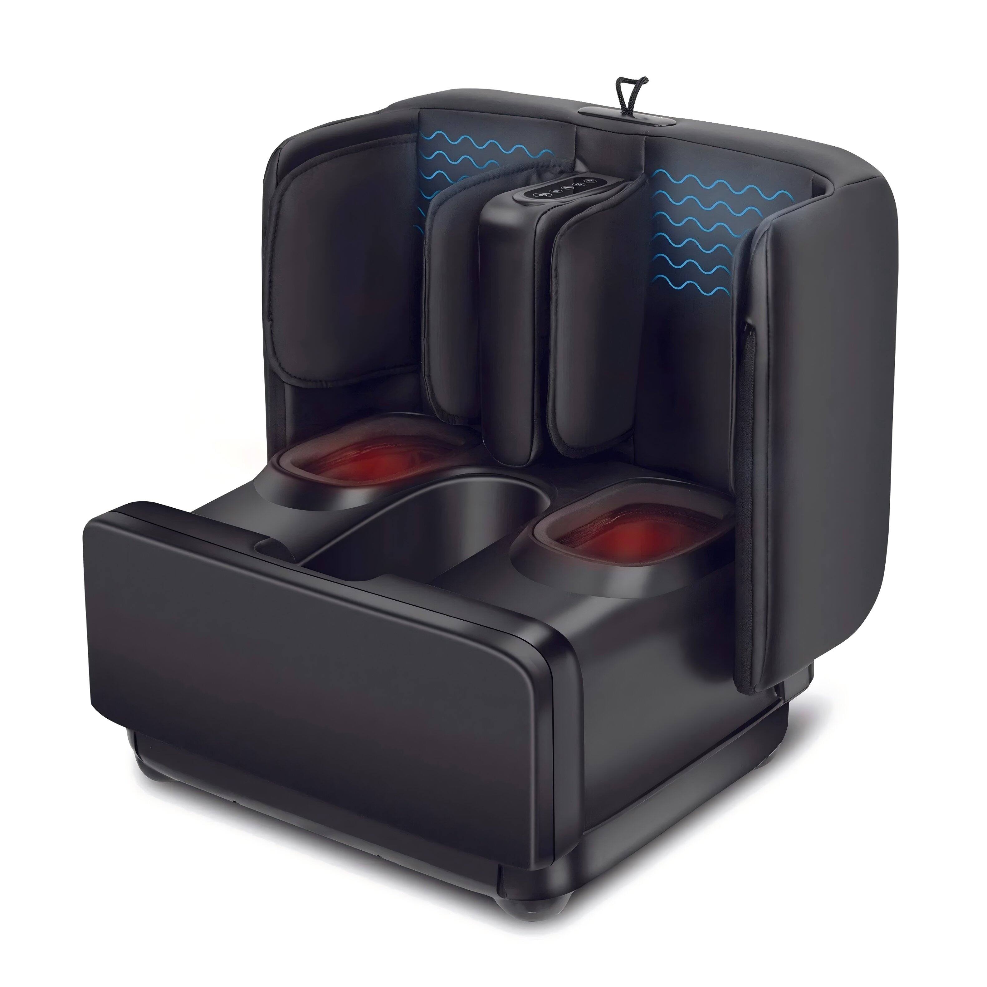 Alt View 9. Comfier - 2-in-1 Foot And Calf Massager & Foot Rest - Black.