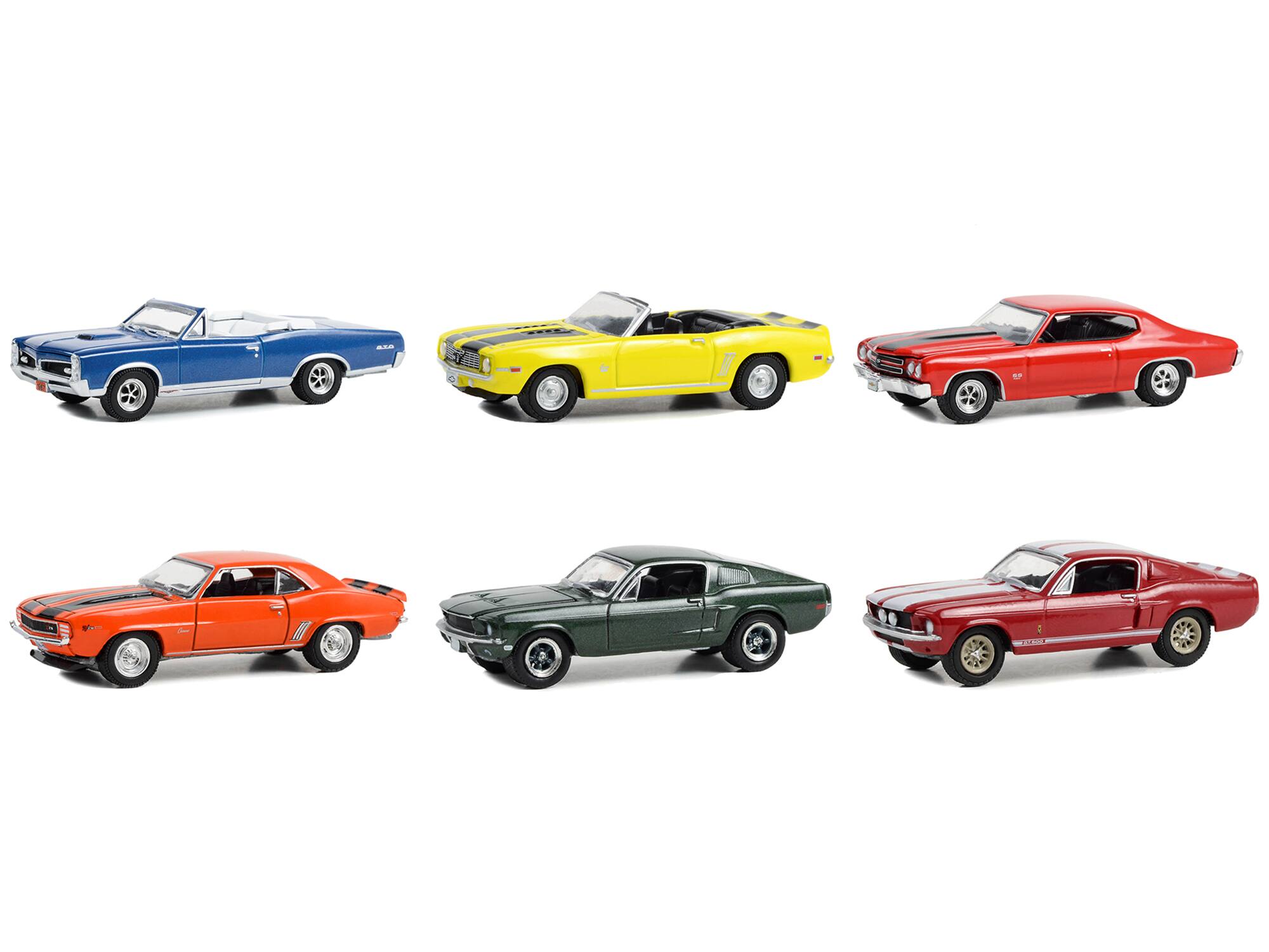 Angle. Greenlight - "Woodward Dream Cruise" Set of 6 pieces Series 1 1/64 Diecast Model Cars by Greenlight - Multicolor.