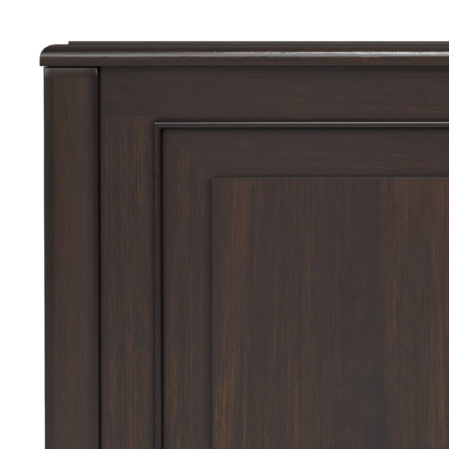 Alt View 5. Simpli Home - Connaught SOLID WOOD 36 inch Wide Traditional Small Storage Bench Trunk in Chestnut Brown - Chestnut Brown.