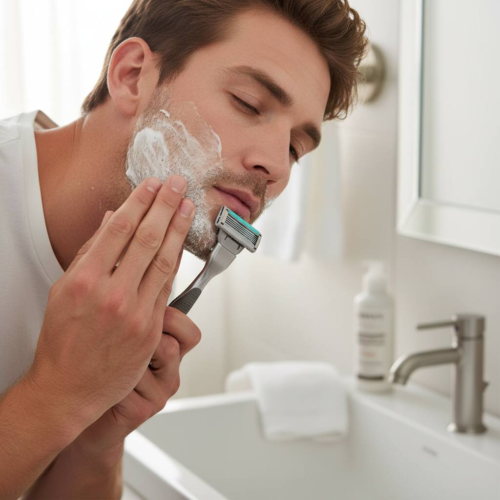 Alt View 1. Dazzed Corner - Shaving Kit for Men – Premium Handle, 5-Blade Cartridges - Onyx.