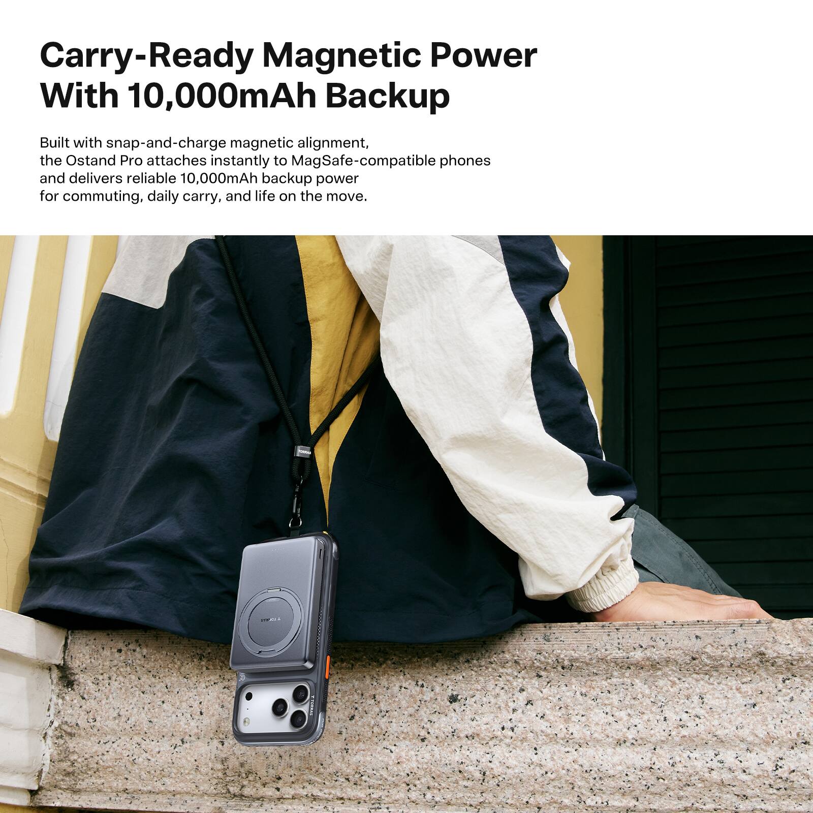 TORRAS Minimag O Ring Stand 10,000mAh Magnetic Wireless Power Bank ...