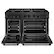 Angle. ZLINE - 48 in. 6.7 cu. ft. Freestanding Paramount Double Oven Dual Fuel Range with 8 Gas Burners in Black Satin Stainless Steel - Black Satin Stainless Steel.