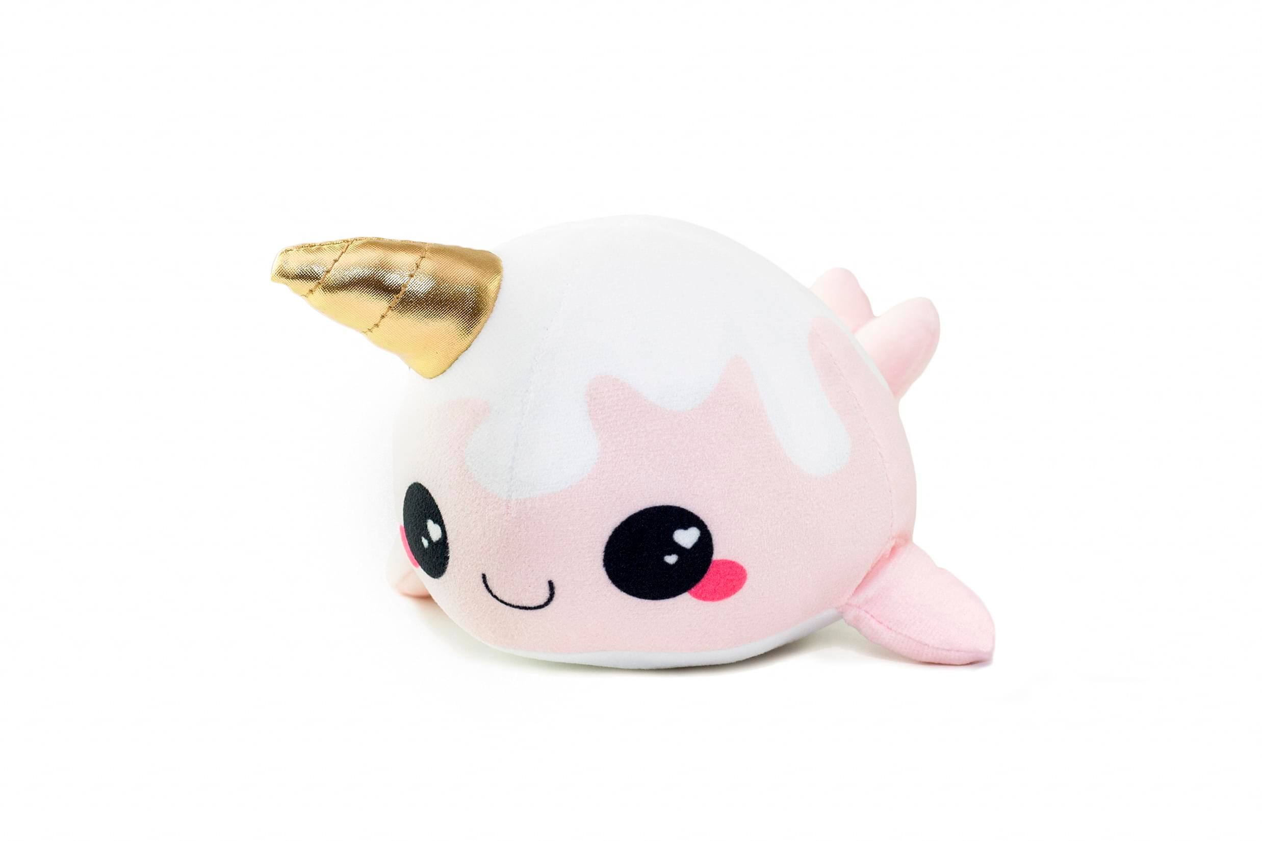 Alt View 1. Seven20 - Glitter Galaxy 6-Inch Ice Cream Cone Horn Pink Narwhal Collectible Plush - Pink.