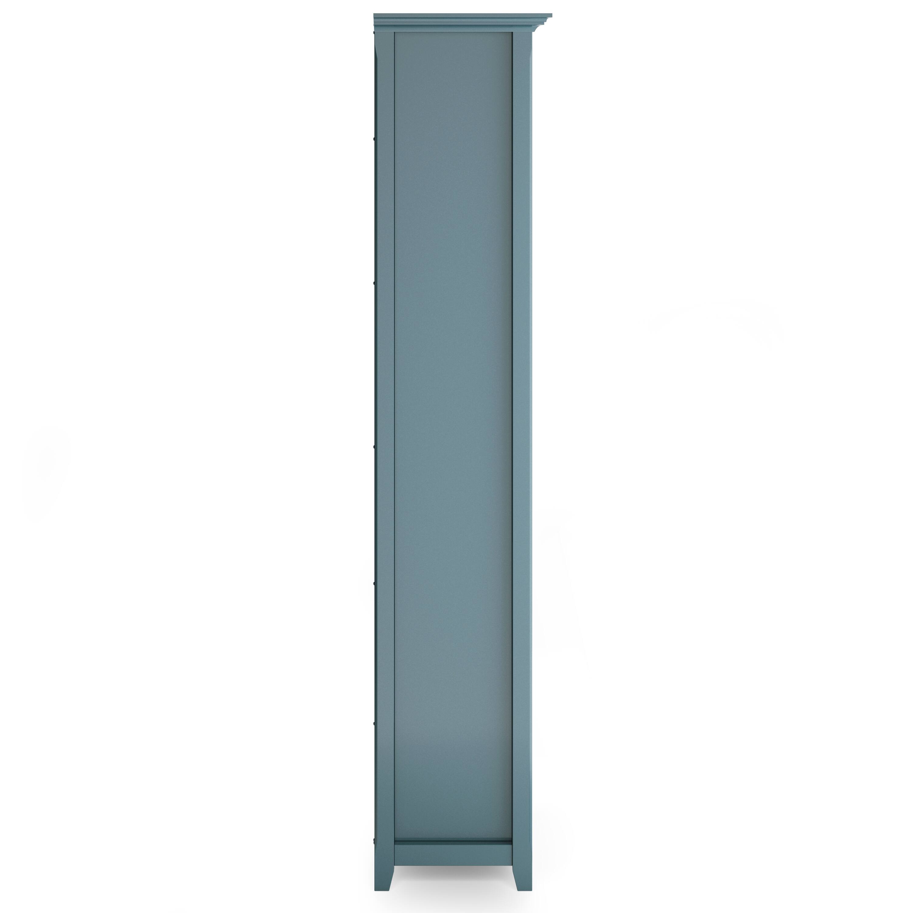 Back. Simpli Home - Simpli Home Amherst 30 inch Wide Solid Wood Transitional 5 Shelf Bookcase in French Blue - French Blue.