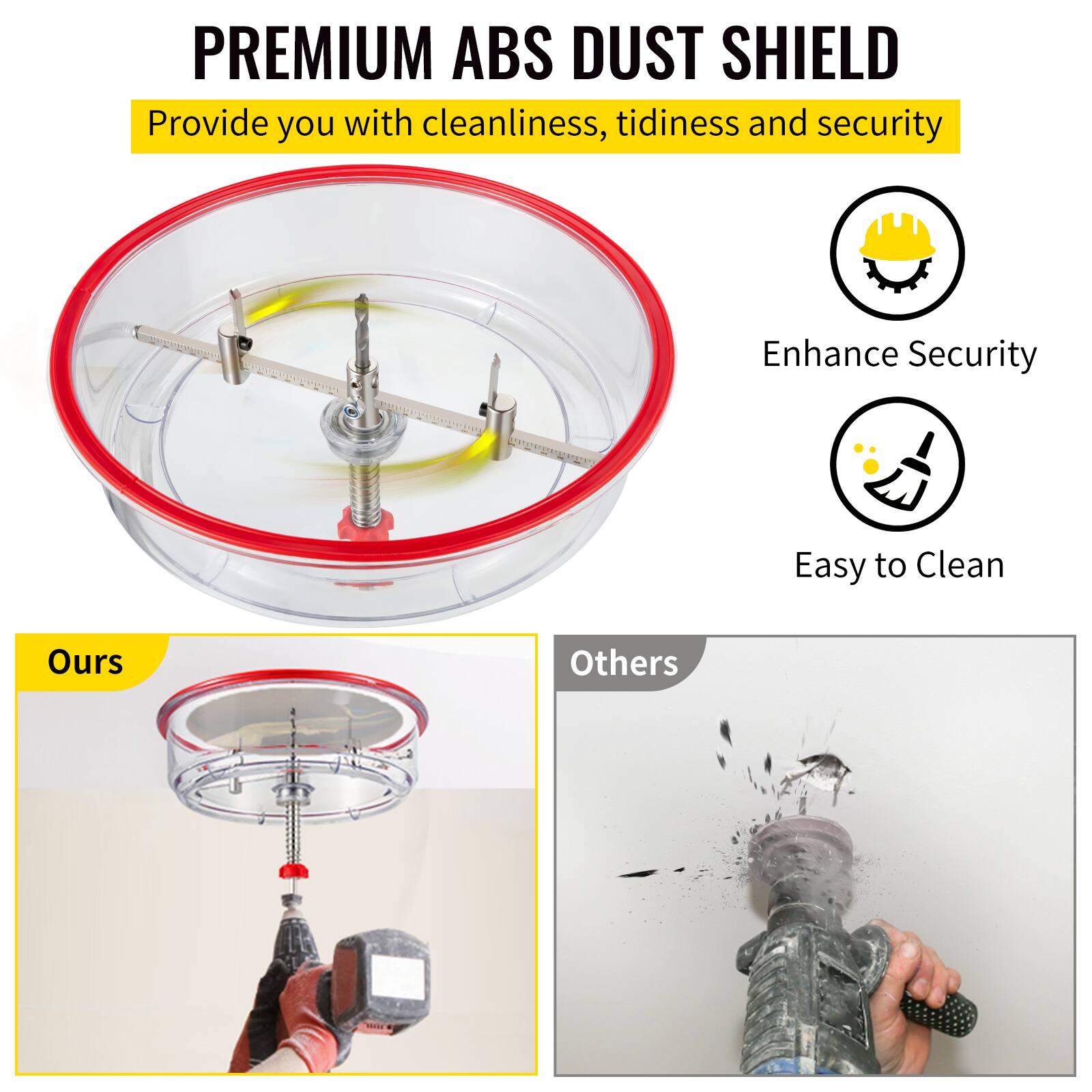 **PREMIUM ABS DUST SHIELD**

Provide you with cleanliness, tidiness and security

- Enhance Security
- Easy to Clean

**Ours**

**Others**