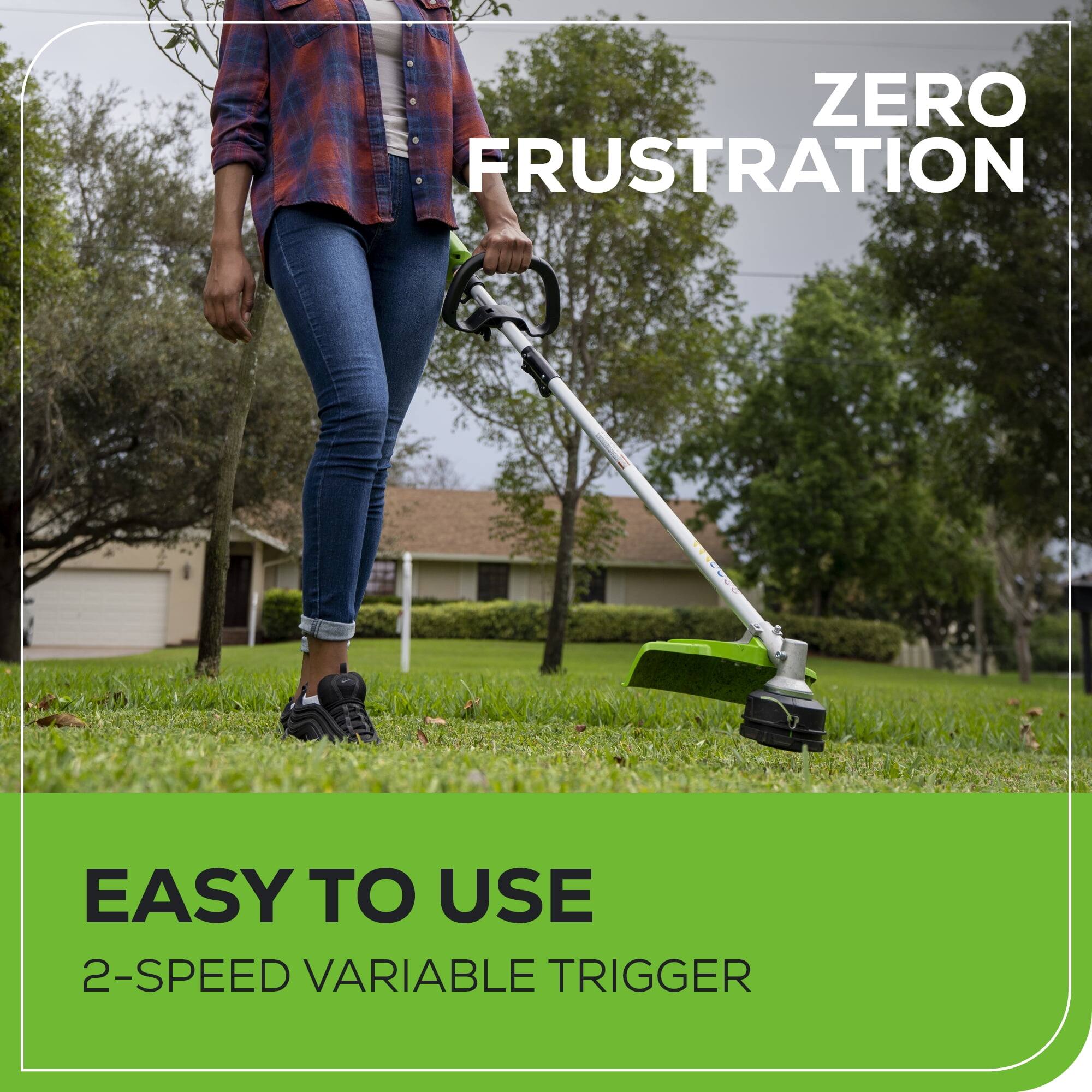 ZERO FRUSTRATION

EASY TO USE

2-SPEED VARIABLE TRIGGER
