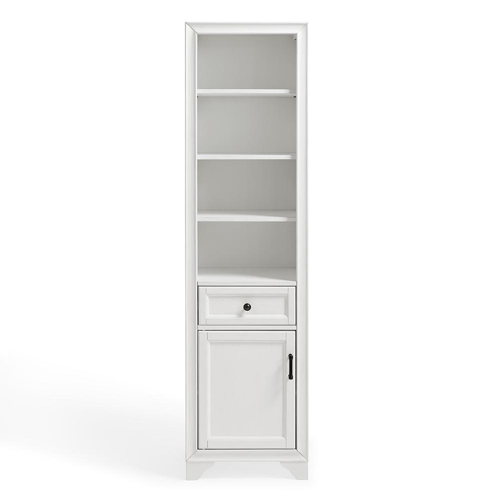 Angle. Crosley Furniture - Tara Linen Storage Cabinet - White.