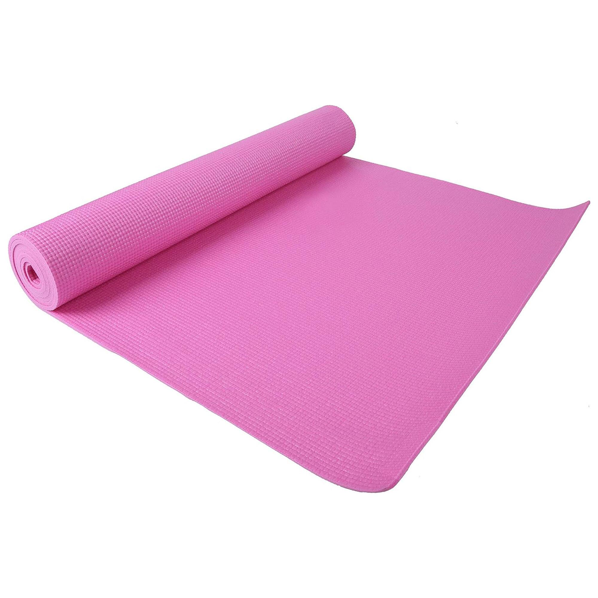 Alt View 10. Signature Fitness - Signature Fitness All Purpose High Density No Tear Exercise Mat w/Strap, Pink - Pink.