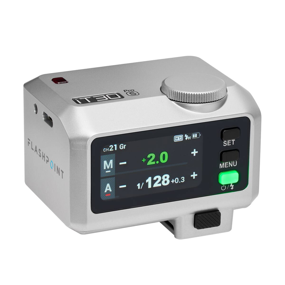 Pro S iT30 II WO CH21 Gr FLASH? INT M - - +2.0 + + 128+ +0.3 A - 1/ SET MENU