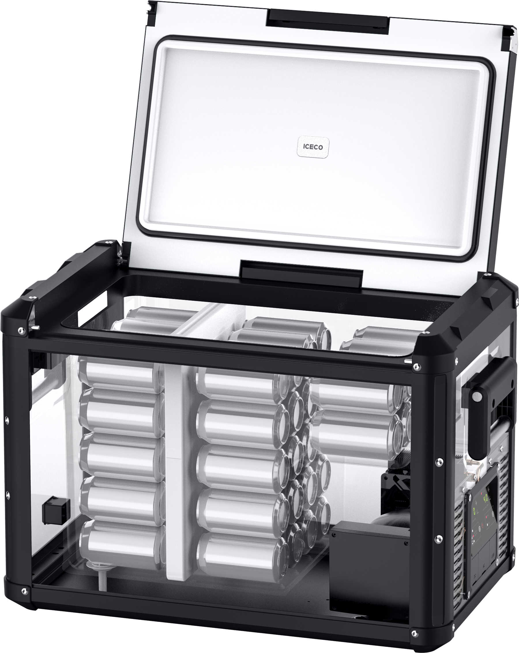Alt View 1. ICECO - VL45 Pro Dual Zone 45QT Portable Cooler Black - Black.