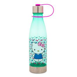 Silver Buffalo - Sanrio Hello Kitty Hearts and Bows Water Bottle With Lid | Holds 20 Ounces - Blue