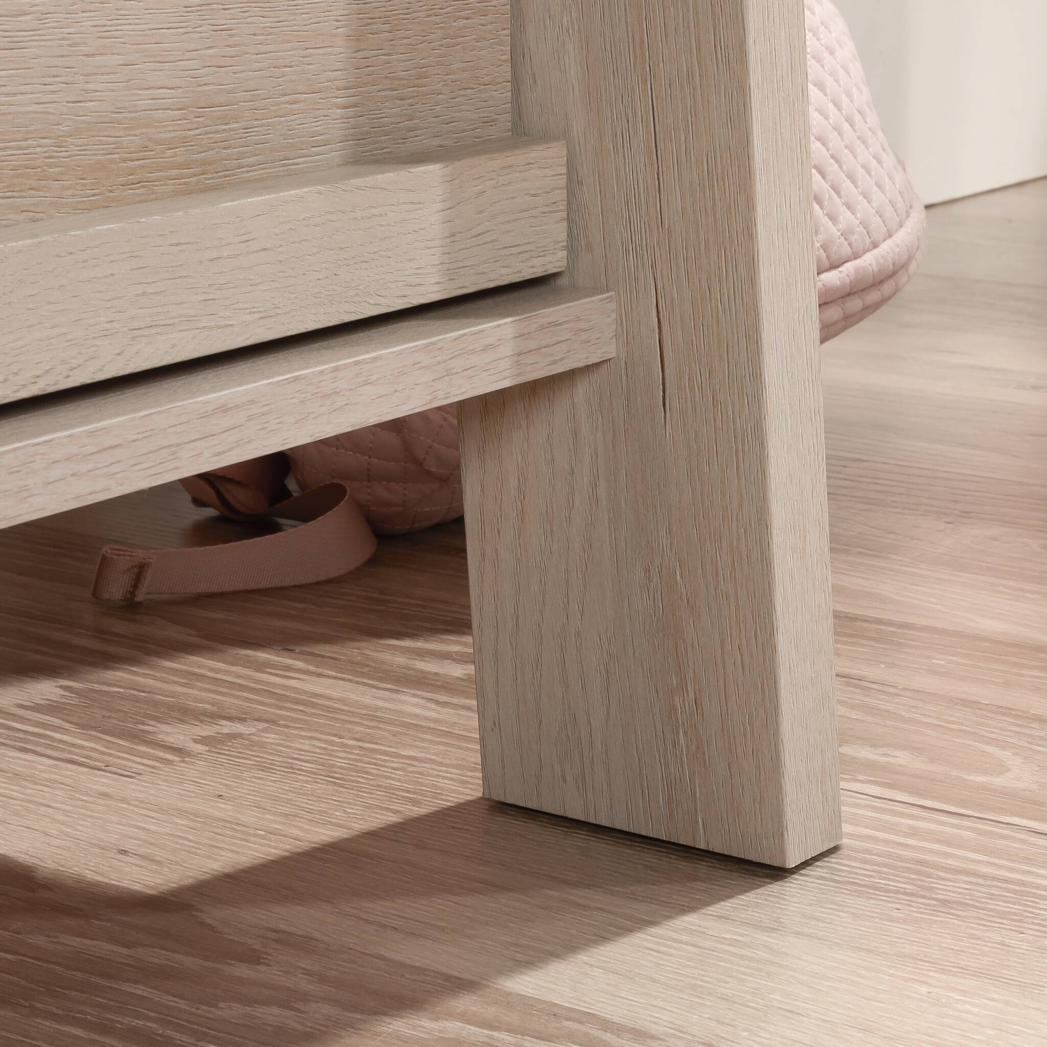 Angle. Forest'nSky - Grey Wood 4 drawer 31.89 in. Wide Chest of Drawers with Sturdy Frame for Living Room - Grey.