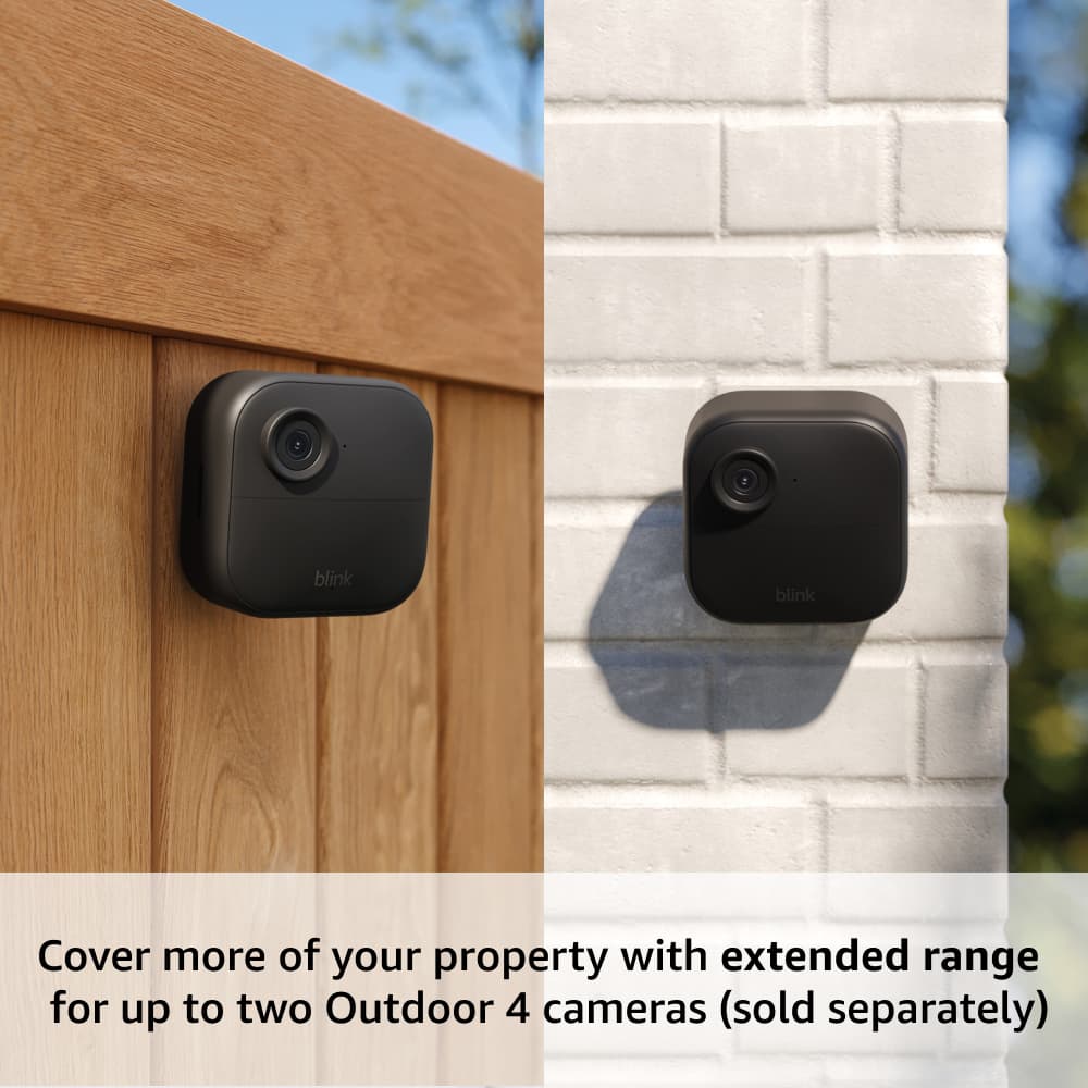 Cover more of your property with extended range for up to two Outdoor 4 cameras (sold separately).