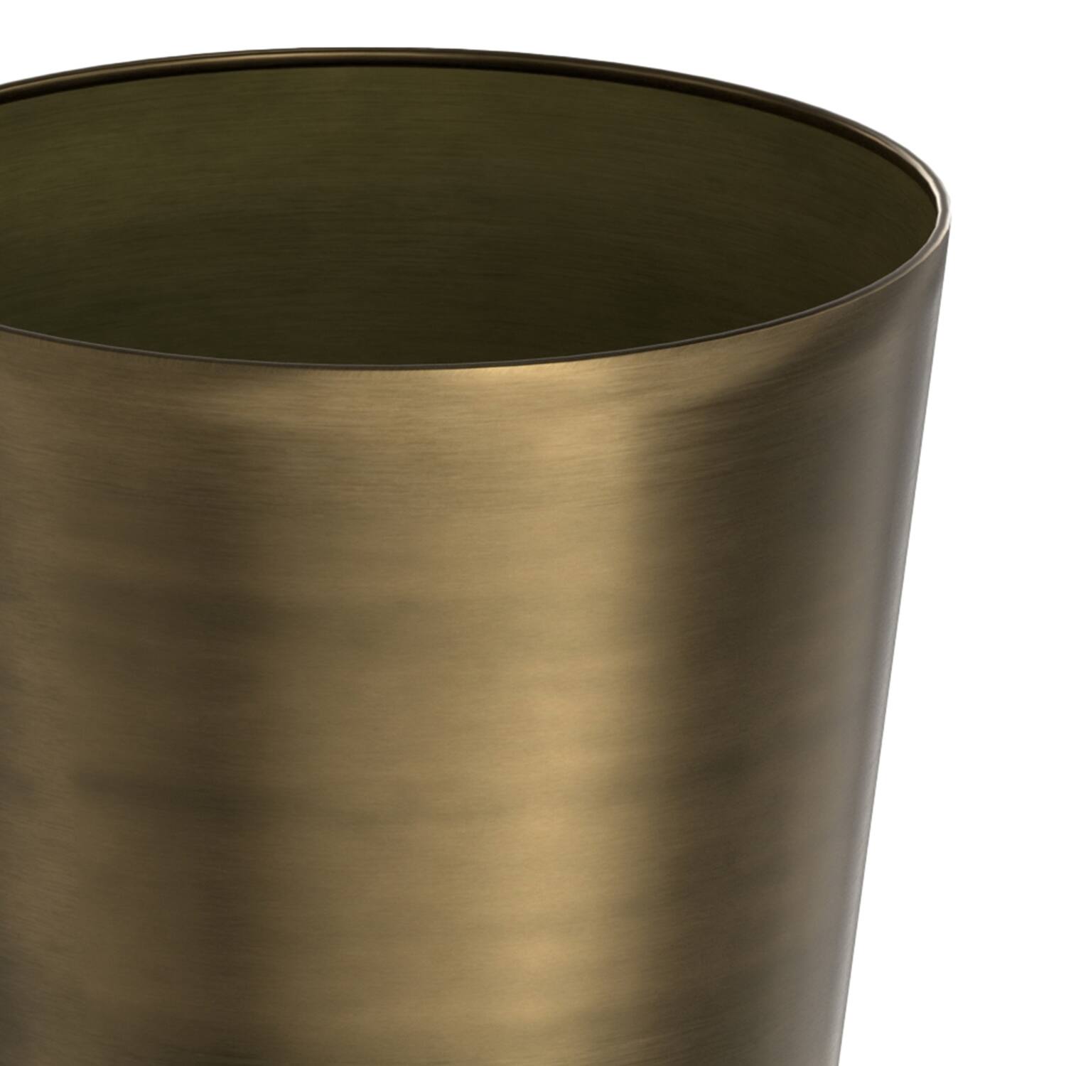 Alt View 7. Simpli Home - Nicollette Modern Contemporary 12 inch Wide Metal Side Table in Antique Brass - Antique Brass.