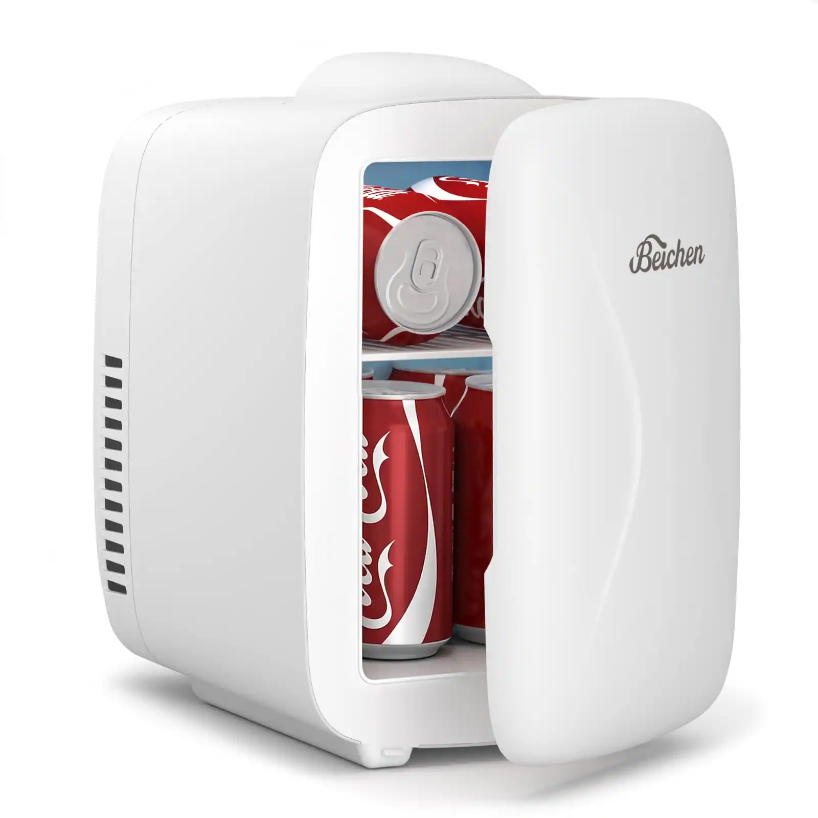 Front. Morfone - Morfone 4L/6 Can Skincare Mini Fridge Rapid Cooling Cooler & Warmer White - white.