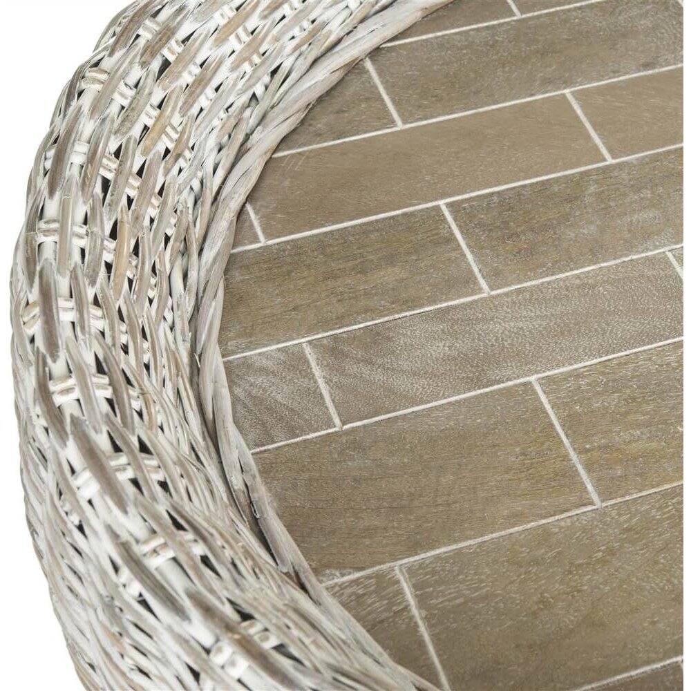 Angle. Safavieh - Alley Wood Top Coffee Table, Grey - Gray.