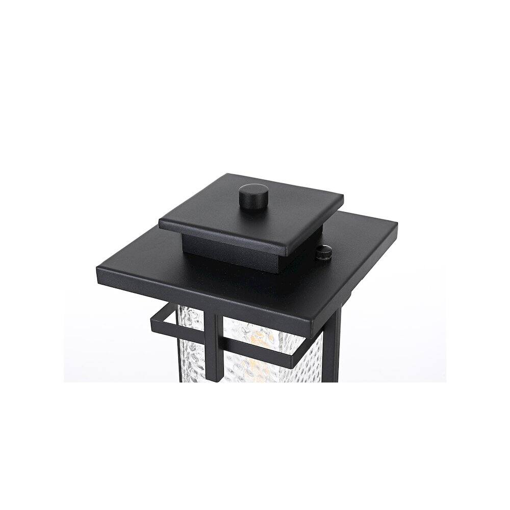Alt View 2. Elegant Lighting - Cambria 7 inch Outdoor Pendant in Black - Black.