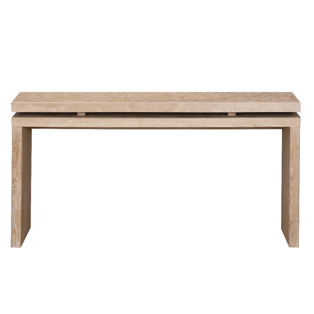 Alt View 4. Loheer - Loheer 60 inch farmhouse console table antique natural entryway table - Antique Natural.